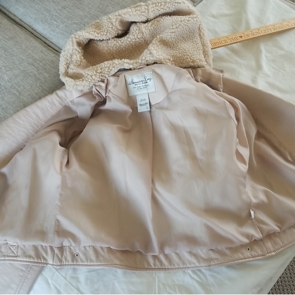 American Rag Faux Leather Moto Jacket in Pink Size Large NWT - Picture 6 of 15